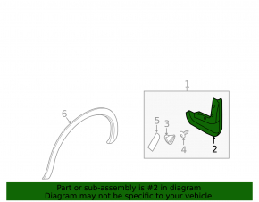 Rear right mudguard Volvo S60 11-18