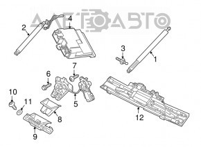 Right tailgate shock absorber Volvo XC90 16-26