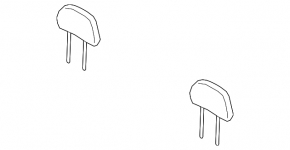 Volvo XC60 18-25 Black Nappa Leather Rear Left Headrest