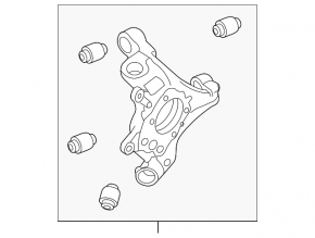 Rear left trunnion Infiniti Q50 14-20