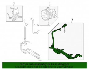 Power Steering Cooling Pipes Toyota Sequoia 08-16