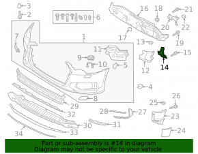 Front bumper plug left Audi A6 C8 19- S-line