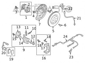 ABS sensor rear right Audi A6 C8 19-