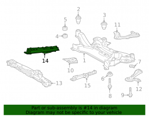 Right subframe reinforcement for Lexus Hs250h 10-12