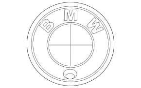 BMW i4 22-26 50th Anniversary of M trunk lid emblem badge