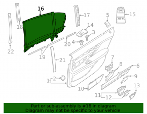 Curtain of the rear right door BMW 7 G12 16-22