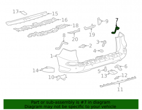 Rear bumper mount, outer right, Lexus GX460 10-23