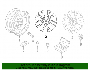Wheel disk R17 VW Tiguan 18-type 2, for restoration