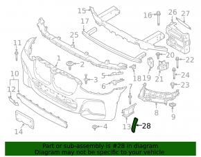 Front Bumper Reflector Left BMW X3 G01 18-21