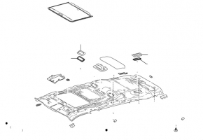 Toyota Highlander 20-22 gray headlining, without sunroof