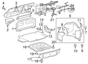 Arch trim left Lexus ES350 13-18 black, without plug
