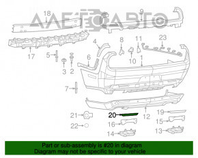 Reflector rear left Dodge Challenger 15-19 rest