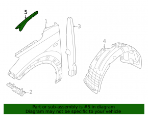 Left hood-wing seal for Hyundai Tucson 22-25