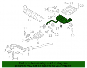 Muffler rear with barrel Audi Q3 8U 15-18 AWD