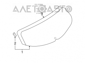 Rear window of the trunk door of the Nissan Murano z50 03-07