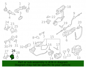 Upper front left door hinge Porsche Cayenne 958 11-17