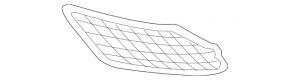 Right front bumper grille for Mercedes CLA 14-16 without fog lights