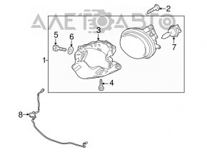 Fog light left fog lamp Mazda3 MPS 09-13