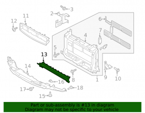 Radiator deflector lower rear Ford Ecosport 18-22