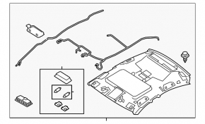 Ceiling trim Mazda 6 18-21 under the sunroof beige