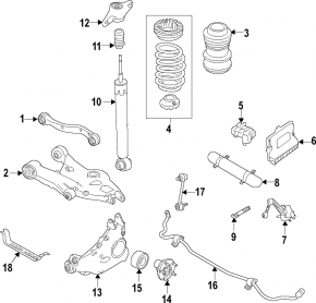 Rear left shock absorber Jaguar I-Pace 23-23
