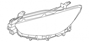 Headlight front right Mazda CX-5 13-16 bare halogen