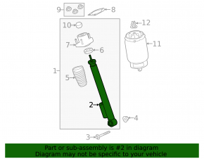 Rear left shock absorber Land Rover Discovery 21-25 rest