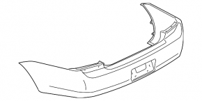 Mitsubishi Galant 2004-2006 bare rear bumper