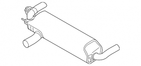 Muffler rear part barrel BMW 5 G30 17-23 3.0T
