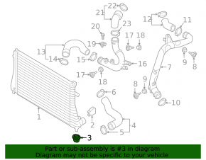 Intercooler Radiator Bracket Lower Left VW Jetta 11-18 USA FEBEST