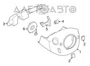 Steering column switches guitar Nissan Maxima A36 16-23 under rain sensor