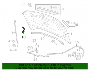 Left hood hinge VW Taos 22-25