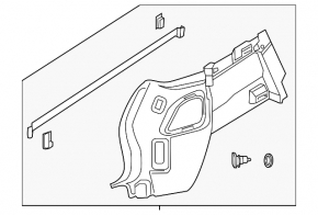 Arch trim right Volvo XC40 19-22 black for electric rear seats