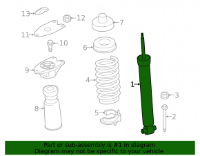 Shock absorber rear left BMW 4 F32 14-20 Coupe RWD