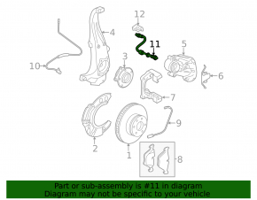 Brake hose front left BMW 5 F10 11-16