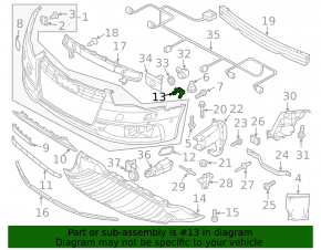 Headlight washer plug mount right Audi A6 C7 12-15 prerest