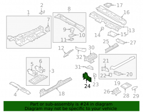 Right pillar bracket for Audi Q8 19-26