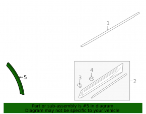 Door arch trim lower rear right Audi Q8 18-