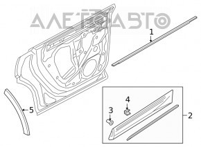 Door arch trim lower rear right Audi Q8 18-