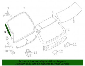 Shock absorber trunk door left BMW X5 F15 14-18 electric