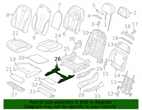 Rear left seat lock BMW 5 F10 11-16