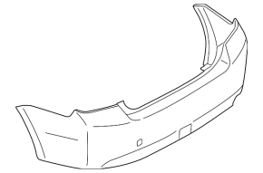 Bare rear bumper Subaru Impreza 4d 17-22 GK for parking sensors