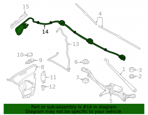 Windscreen washer nozzle chain BMW 5 G30 17-23