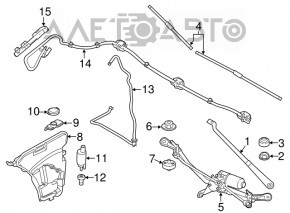 Windscreen washer nozzle chain BMW 5 G30 17-23