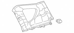 Right rear pillar trim for Toyota Rav4 13-18