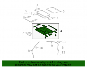 Lexus ES350 07-12 Sunroof Assembly