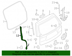 Left Tailgate Tilt Level Sensor Subaru Forester 14-18 SJ
