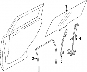 Rear right window seal for Subaru Forester 25-26
