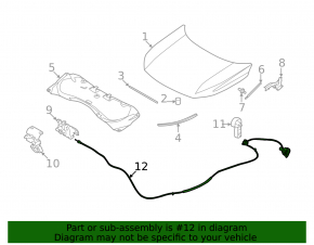 Nissan Pathfinder 22-25 Hood Release Cable