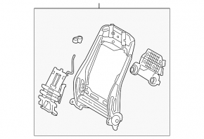 Toyota Avalon 13-18 passenger seat lumbar support with motor